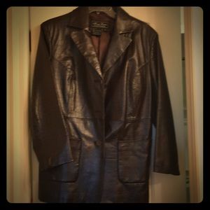Terry Lewis M leather coat